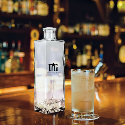 OEM/ODM Acceptable Bouteille en verre carré de 500 ml pour boissons alcoolisées