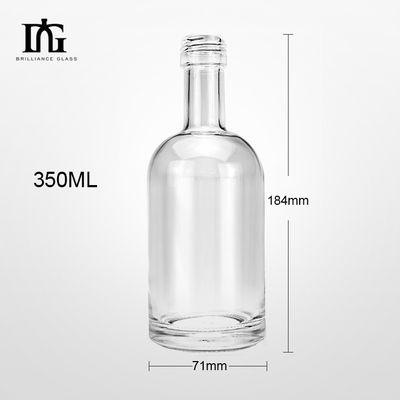 Bouteilles d'alcool en verre Bouteille de liqueur de vodka 350 ml 700 ml 750 ml Nordique transparente