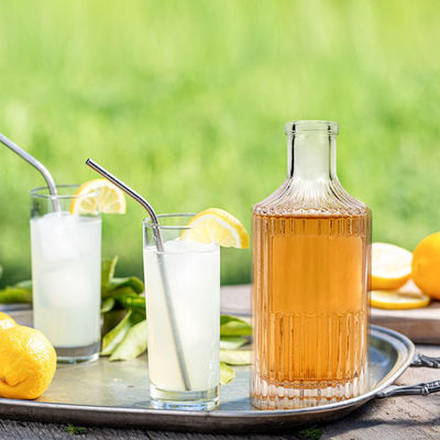 Bouteille en verre à barres de 250 ml pour l'impression à écran mini-taille et l'estampage à chaud OEM / ODM