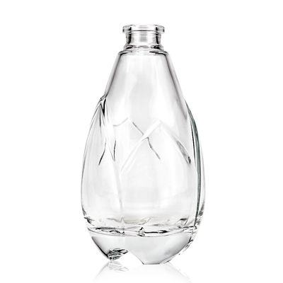 500 ml de surface de gravure bouteille unique pour les spiritueux bouteille de verre bouteille de boisson liège