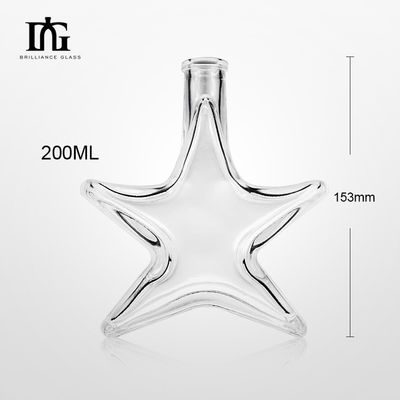 Bonne bouteille en verre de 200 ml pour le Gin Rum Brandy Vodka Acceptable OEM/ODM et surface mate