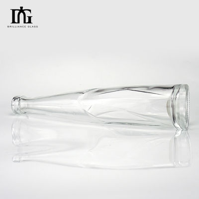 Matériau en verre 330 ml 500 ml Design Conus Fruit Wine Bouteilles de boissons avec couvercle en aluminium