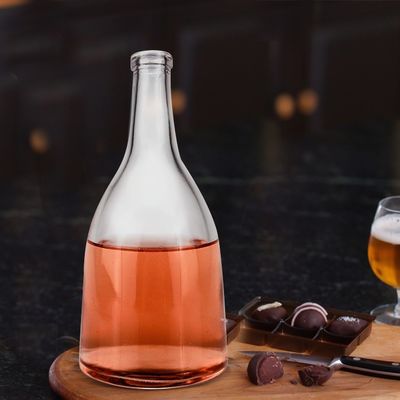 Bouteille en verre ronde de 250 ml/500 ml/700 ml/750 ml de capacité avec type d'étanchéité CORK