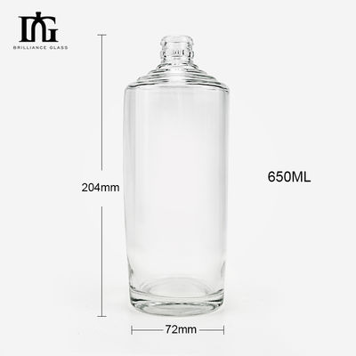 OEM/ODM Acceptable Nordic Luxury 500ml 700ml 750ml Bouteille en verre de flint pour le whisky de vodka