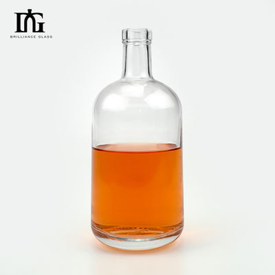 Disponible librement personnalisé 700 ml Whiskey Rum Gin Bouteille d'alcool vide avec liège