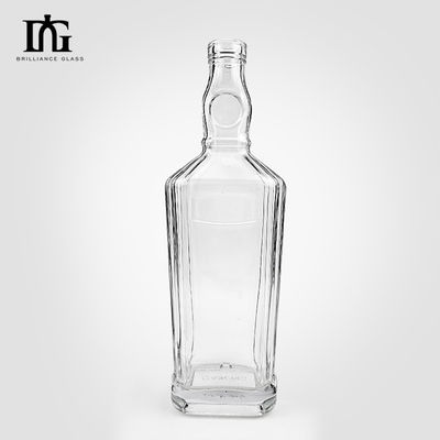 Bouteille de whisky de 700 ml supérieure en verre extra-frit avec impression décimale gravée