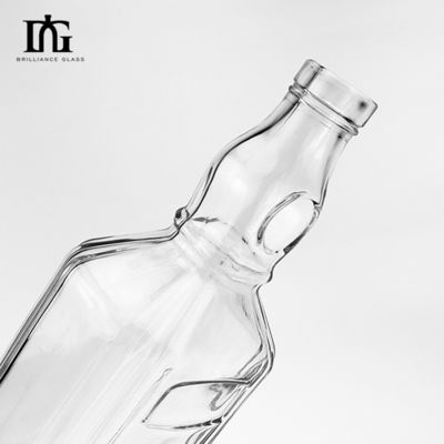 Bouteille de whisky de 700 ml supérieure en verre extra-frit avec impression décimale gravée