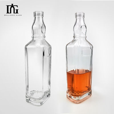 Bouteille de whisky de 700 ml supérieure en verre extra-frit avec impression décimale gravée