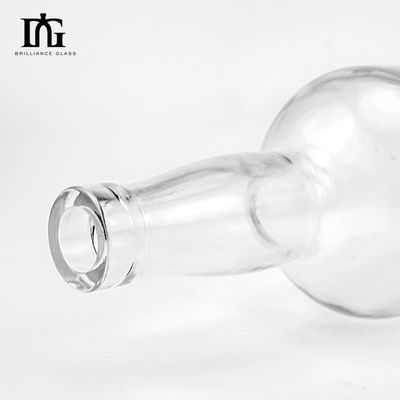 Collier en verre 500ml 700ml 750ml Whiskey Brandy Bouteille vide avec bouchon et vis