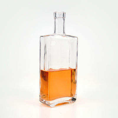 Bouteille en verre électroplatée gravée pour logo et emballage personnalisés 700 ml 750 ml de vodka