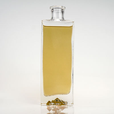 Capacité 500 ml Bouteille de liqueur en verre clair et vide pour whisky, rhum, spiritueux, vodka et gin