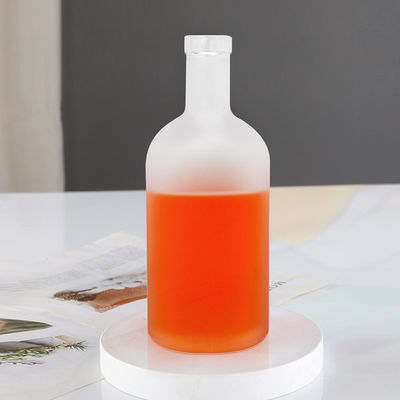 Bouteille en verre de whisky glacé 700 ml avec étiquette personnalisée