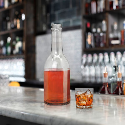 Bouteille en verre gravée 375 ml 500 ml 750 ml Flint vide pour le vin glacé Vodka tequila
