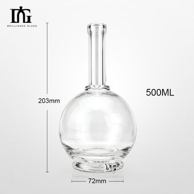 Collier Matériau en verre 500 ml Bouteille de whisky au rhum avec sérigraphie personnalisée et plus