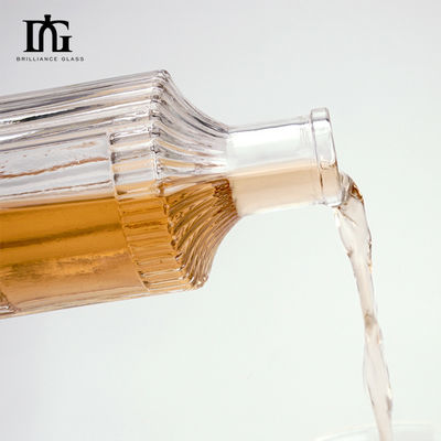Bouteille de diffuseur en verre à bande transparente gravée de 250 ml pour le parfum et l' aromathérapie