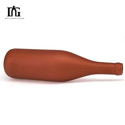 Bouteille de verre ronde de 500 ml de 700 ml de 750 ml pour vin liquide Whisky à base de flint
