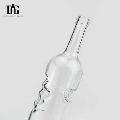 200 ml 375 ml 500 ml 750 ml 1000 ml bouteille en verre rond vide de silex liqueur de vin gin whisky vodka tequila bouteille en verre avec couvercle en liège