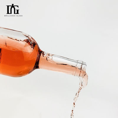 200 ml 375 ml 500 ml 750 ml 1000 ml bouteille en verre rond vide de silex liqueur de vin gin whisky vodka tequila bouteille en verre avec couvercle en liège