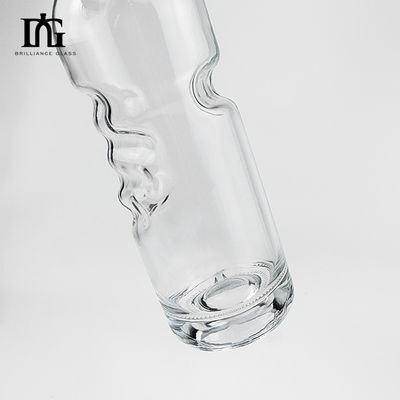 200 ml 375 ml 500 ml 750 ml 1000 ml bouteille en verre rond vide de silex liqueur de vin gin whisky vodka tequila bouteille en verre avec couvercle en liège