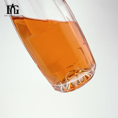OEM/ODM Acceptable 700 ml Bouteille de vin en verre clair glace à col long vide Bouteille de champagne