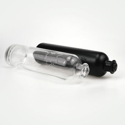 750 ml bouteille de verre rond clair avec bouchon de liège pour le cognac Gin rhum Vodka Tequila Liquor