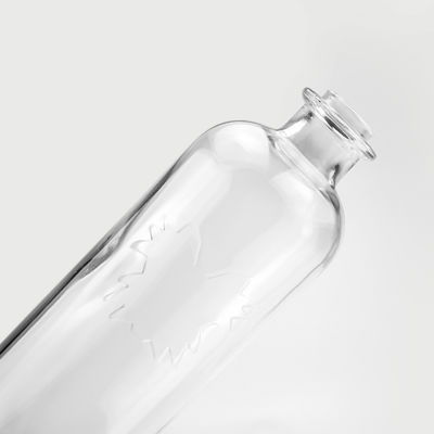 750 ml bouteille de verre rond clair avec bouchon de liège pour le cognac Gin rhum Vodka Tequila Liquor