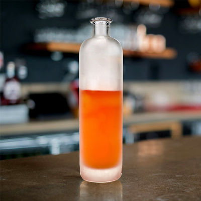 Bouteille à base lourde pour les liqueurs et les boissons 500 ml Bouteilles de vin glacé en verre extra flint