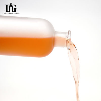 Bouteille à base lourde pour les liqueurs et les boissons 500 ml Bouteilles de vin glacé en verre extra flint