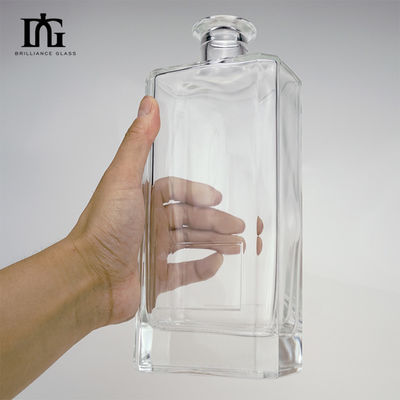 Impression à la sérigraphie et estampage à chaud Bouteille en verre pour le rhum de cognac Vodka 500ml/700ml/750ml