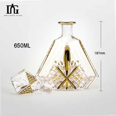 Bouteille de whisky en verre cristallin pour acheter en gros des liqueurs et des boissons