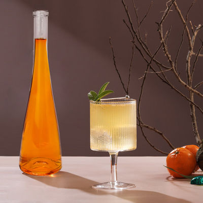 Bouteilles cadeaux en verre clair et vide 500 ml avec bouchon à vis et bouchon en bouchon