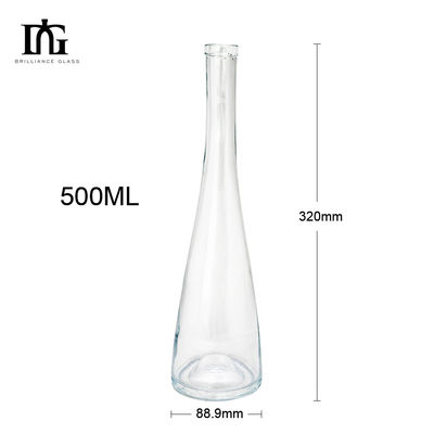 Bouteilles cadeaux en verre clair et vide 500 ml avec bouchon à vis et bouchon en bouchon