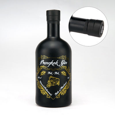 Bouteille en verre de vodka bordeaux personnalisée de 500 ml avec surface de peinture
