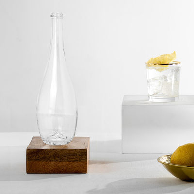 Collier en verre 750 ml Emballement vide Bouteille de vin pour la vodka personnalisée jus de whisky bière