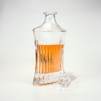 Sérigraphie estampage à chaud 750 ml Décanteur en verre transparent pour les liqueurs et boissons