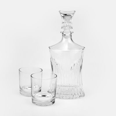 Sérigraphie estampage à chaud 750 ml Décanteur en verre transparent pour les liqueurs et boissons