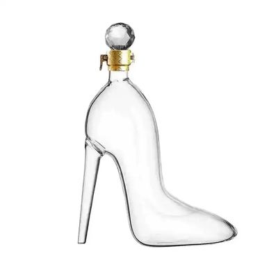 Forme de chaussure à talons hauts Unique 500 ml 750 ml Capacité Whisky Vin rouge Vodka Bouteille en verre