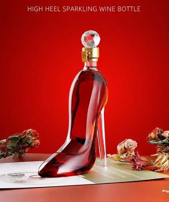 Forme de chaussure à talons hauts Unique 500 ml 750 ml Capacité Whisky Vin rouge Vodka Bouteille en verre