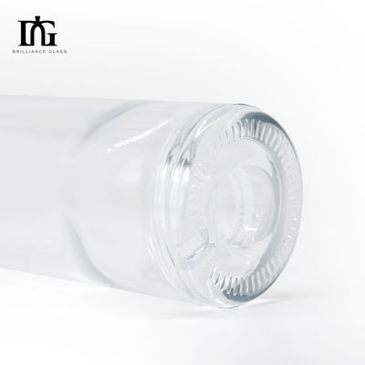 Bouteille de whisky en verre de 500 ml 750 ml 1000 ml avec étiquetage à chaud et galvanoplastie