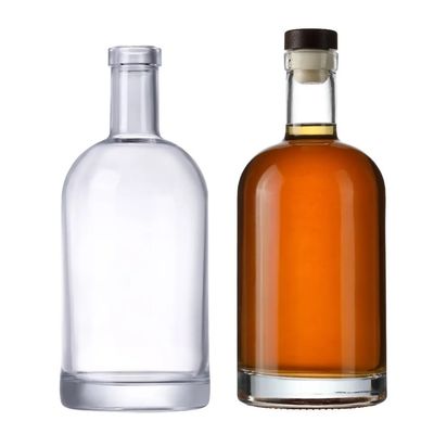 Collier en verre 500ml 700ml 750ml bouteille de liqueur Nordique vide et transparente pour la vodka Oslo