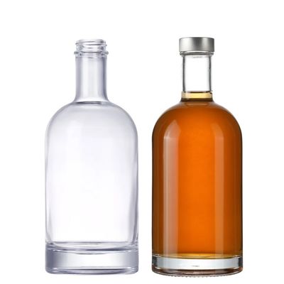 Collier en verre 500ml 700ml 750ml bouteille de liqueur Nordique vide et transparente pour la vodka Oslo