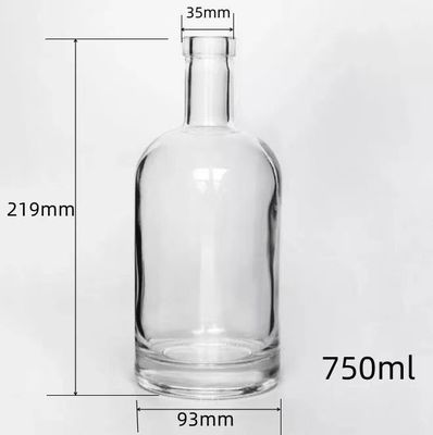 Collier en verre 500ml 700ml 750ml bouteille de liqueur Nordique vide et transparente pour la vodka Oslo