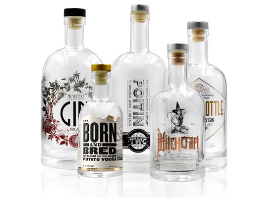 Collier en verre 500ml 700ml 750ml bouteille de liqueur Nordique vide et transparente pour la vodka Oslo