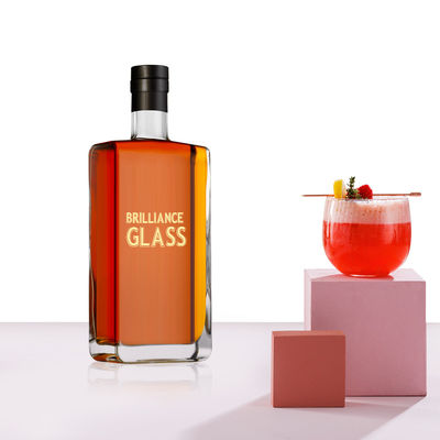 750 ml bouteille en verre de gin au rhum clair pour la vodka