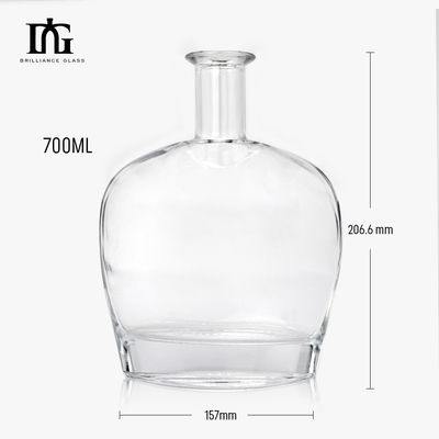 Conception personnalisée Bouteille en verre de rhum de 700 ml avec capacité de liège de 700 ml échantillon fourni gratuitement