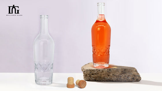 Bouteille en verre personnalisée de 700 ml pour le cognac, le gin, le rhum, le whisky, la vodka, la tequila, les spiritueux