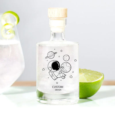 Bouteille en verre de luxe personnalisée pour les spiritueux Vodka Whisky Rum et Gin Type de liège