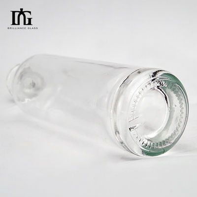 Bouteilles en verre de vodka de 500 ml/700 ml/750 ml rondes, colonneuses, minces et hautes, à bouchon à vis de liège