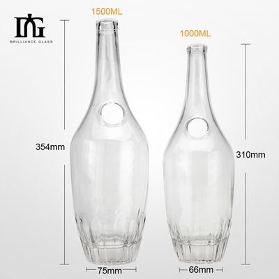 Bouteilles en verre pour liqueur Gin Whisky Vin Vodka Étiquette personnalisée