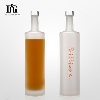 Collier en verre personnalisé 750 ml/1000 ml Bouteille de vodka pour alcool et vin de grande capacité